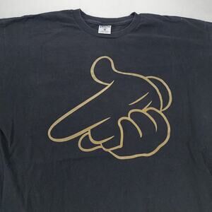 Crooks and Castles Crew Neck Short Sleeve Band T Shirt Mens Size L Black Gold
